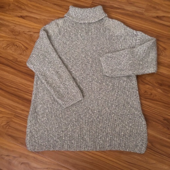 Mohair blend shaker knit sweater dress/tunic sz L - Picture 2 of 7